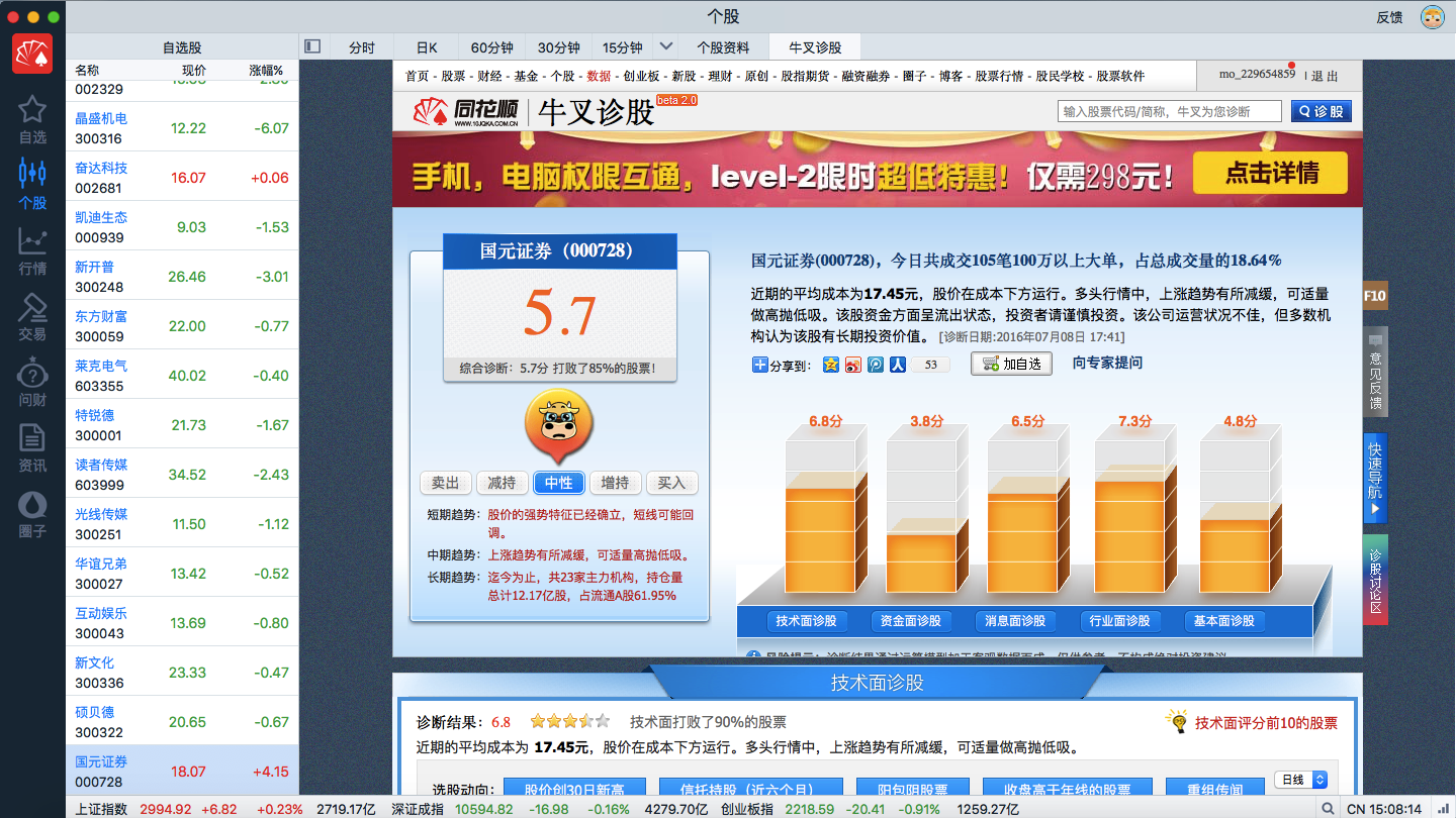 麒麟电脑炒股软件评测报告